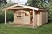 Produktbild Blockbohlenhaus 111 - Ausführung: mit Vordach 200cm, Variante: Gr. 2, Schindel- bedarf: 10 Pkt, Außenmaß: 300 x 380 cm, Umb.Raum: 26,8m³