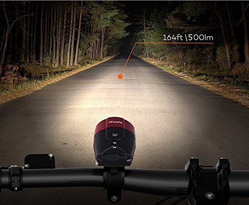 Front Bike Rechargeable Radfahren Scheinwerfer Von iCoudy Super Bright 500 Lumen 3W R3 führte Fahrrad Licht wasserdicht Fahrrad Scheinwerfer für Radfahren (rot) - 7