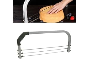 Zoegneer Sierra de pastel para cortar capas de pasteles, juego de suministros de horneado, cortador de sándwich, cortador de alambre ajustable, nivelador de pastel para el hogar