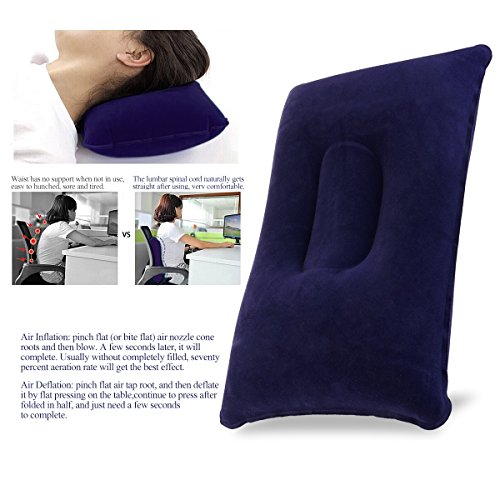 NUOLUX Reise Aufblasbare Kissen Portable Für Outdoor Aktivitäten Dunkelblau - 6