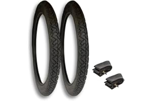 ECOVELO COPPIA 2 1/4-17 COMPATIBILI CON PIAGGIO CIAO PNEUMATICI GOMME COPERTONI VINTAGE + 2 CAMERE D'ARIA TR4 MOTO
