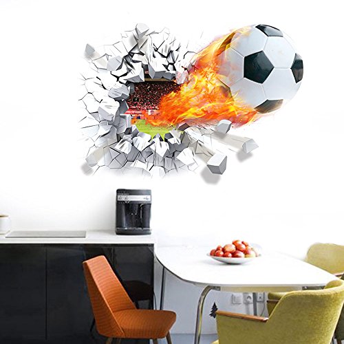 Grandora W5180 Wandtattoo brennender Fußball