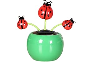 CEASNITIS Cute Solar Dancing Flowers Swinging Sunflower Insect Flip Flap Flowers Eco-Friendly Solar Power Bobblehead Dancing Flowers Toys for Car Home Decoration