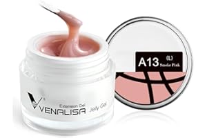V VENALISA Venalisa Gel Construction Ongle UV, Complet Builder Gels et Résines pour Faux Ongles Formes, Convient aux Débutants, 50g (natur couleur rose fumé)