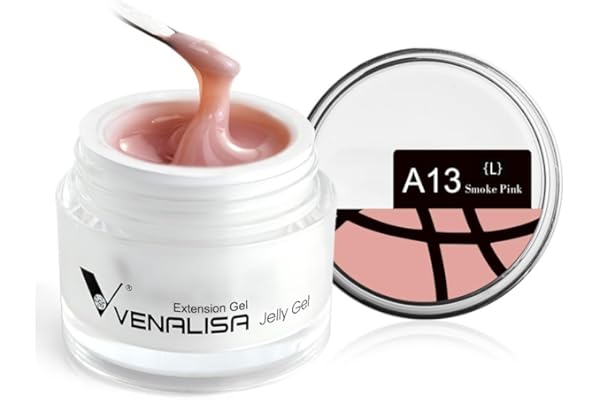 Venalisa Gel Construction Ongle UV, Complet Builder Gels et Résines pour Faux Ongles Formes, Convient aux Débutants, 50g (natur couleur rose fumé)