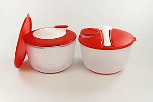 TUPPERWARE Salatschleuder Salat-Karussell 3,9 L + Salat&Go + Besteck + Behälter