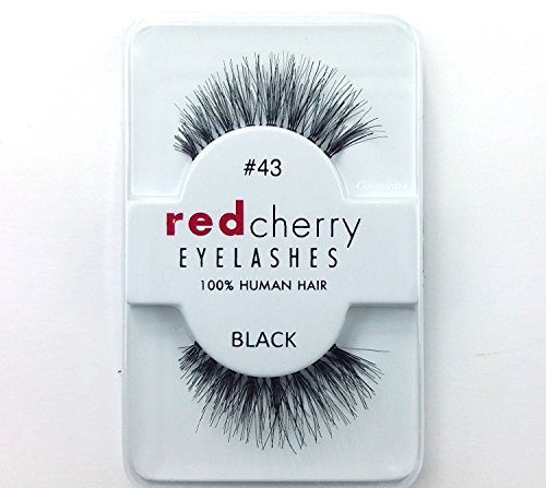 Red Cherry- Falsche Wimpern 43 Echthaar + Pinzette - 6