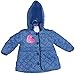 Baby Girls Red or Blue Spot Winter Coat with Hood (6-12 Months, Blue)