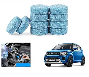 Asryd Car Wiper Detergent Effervescent Tablets Auto Windshield Cleaner Glass Tablets| Better Visibility | Safer Driving | Made in India | for Maruti Suzuki Ignis (10 Tablets), Sky Blue