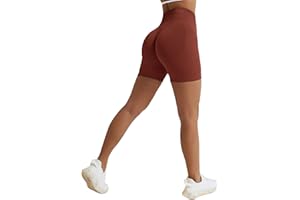Vertvie - Pantaloncini sportivi da donna con vita alta, senza cuciture, effetto push up