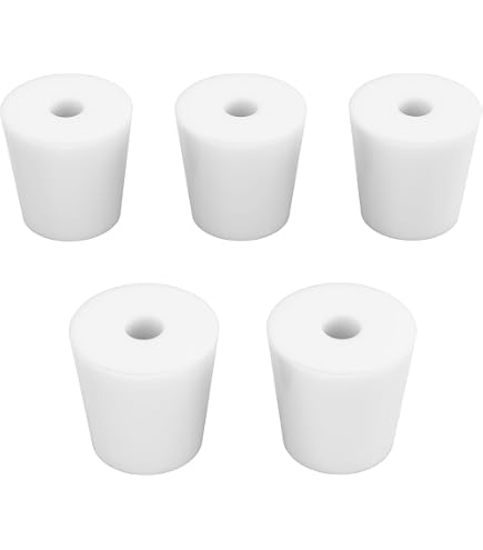 CUIDAKJ 4 Pezzi Gorgogliatore Fermentazione E 4 Tappi In Silicone Con Fori Diametro Foro 8 Mm Bianco Efc8kzobwr4nsdm  Z Q - 11