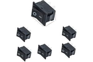 MIKROTECK 5x Mini Interrupteur SPST - KCD1-11 3A 250v 10x15mm on/off - 27int003