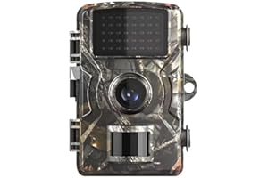 JoyFan Wildkamera 16MP 1080P Full HD Wildkamera mit Bewegungsmelder Nachtsicht IP66 Wasserdichter und 0,7s Schnelle Trigger Geschwindigkeit Nachtsicht Wildkamera für die Überwachung von Wildtieren