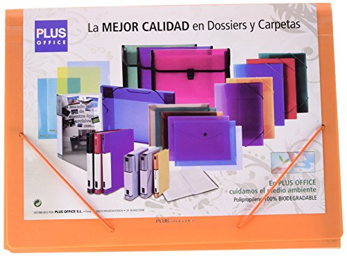 Plus Office A4-12 - Carpeta clasificadora  12 separadores  A4  naranja