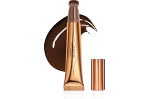 Prreal Contour Beauty Wand, Liquid Face Concealer Pen, Smooth Creamy Matte Finish Liquid Contour Stick with Soft Cushion Applicator, Waterproof Blendable Body Face Contouring Makeup, 0.53oz(#08)