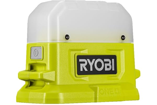 RYOBI - Lanterne d'appoint Sans Fil 18V ONE+ RLC18-0 – Tête Pivotante 360°, LED Haute Luminosité, Crochet de Suspension – Batterie Non Incluse