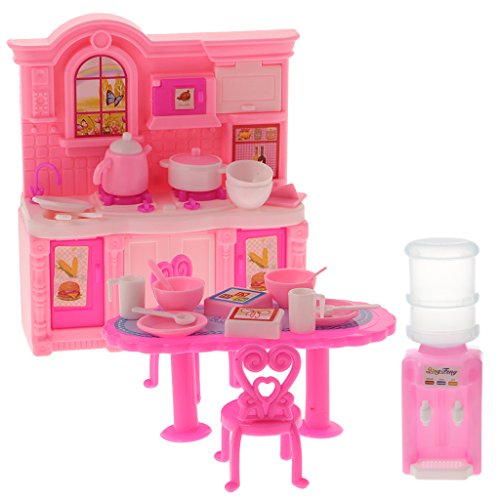 MagiDeal Set de Meuble de Maison de Poupée Kit de Cuisine Décoration pour 1/6 Dollhouses Blythe Licca