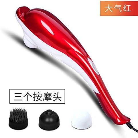 ZHFC Massage Tool ZHFC-Dolphin massage stick, dolphin instrument, neck, waist beat, electric hand, hammer, hand hammer, back massager, mother's Day gift, Charm red Edition