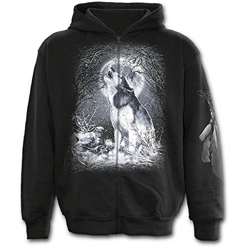 Preisvergleich Produktbild Spiral White Wolf Long Sleeve Sweatshirt - Mens - L - Black