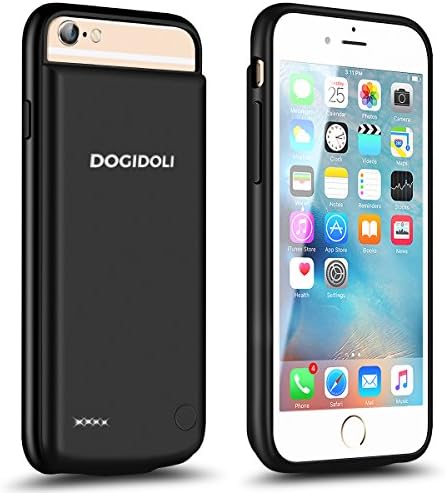 iphone 6 6s 7 8 Battery Case DOGIDOLI 5000 mAh Large Capacity Charger Case Portable Charging Case for Apple iPhone 6 6s 7 8 4.7 inch (Black)