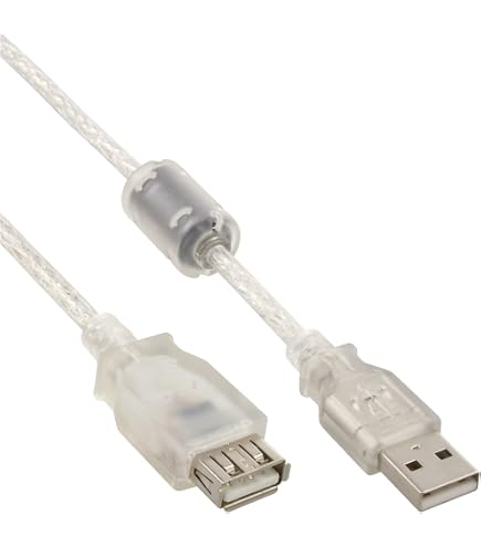 Goobay 68973 Cavo USB 2.0 ad Alta Velocà, Trasparenza, 3 m Lunghezza