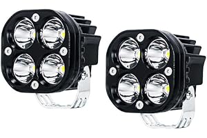 WELLIT Led Arbeitsscheinwerfer 2x40w 3 Zoll Led Scheinwerfer 12V 24V Weiß Quadrat Zusatzscheinwerfer Nebelscheinwerfer Offroad für Auto Traktor Motorrad Angellichter SUV (2x3 Zoll 40W Weiß)