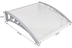 YIFAA Pensilina Modulabile Tettoia,Pensilina Tettoia Tenda Porta (60x100cm)