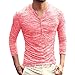 Produktbild Oliviavan,Männer Herbst Casual Langarm Henry Kragen Button Slim T-Shirt Top Bluse Herren Pullover Basic V-Neck Sweater Slim fit Halfzip Jacke Kapuze Hoodie Sweatshirt Kapuzenpullover