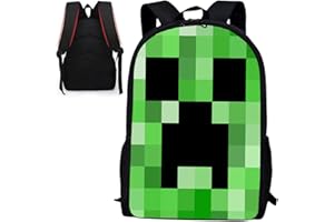 MIFKLMV Kids Backpacks Mine-Craftt School Bag Cartoon Creeper Backpack School Backpack Children School Bag Travel Rucksacks Book Bags