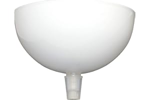 TIBELEC - Pavillon Luminaire, Cache-fils Demi-Shère Métal, Blanc, Diamètre 100MM