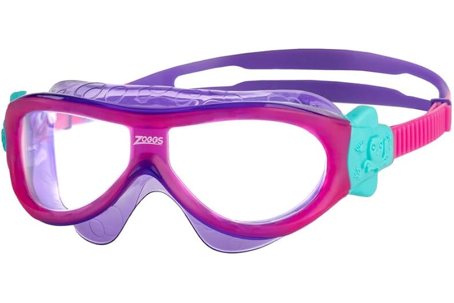 Zoggs Kids' Phantom Mask with UV Protection And Anti-fog Swimming Goggles, 3-6 Years