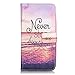 Produktbild LEMORRY Motorola Moto X Play Hülle Tasche Geprägter Ledertasche Flip Beutel Haut Slim Fit Bumper Schutz Magnetisch Schließung Stehening Soft SchutzHülle Weich Silikon Cover Case Schale für Motorola Moto X Play, Art Sea