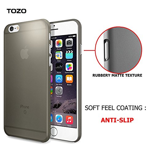 TOZOÂ® for iPhone 6 6S Case, [0.35mm] Ultra-Thin [ Perfect Fit ] World's Thinnest Hard Protect Case Back Cover Bumper [ Semi-transparent ] Lightweight for iPhone 6S / 6 4.7 inch Matte White