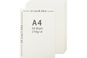 50 st beige papper a4, hantverk kartong beige kartong 210 g/m², A4-kort, 21 x 29,7 cm kortpapper för gör-det-själv konstpappe