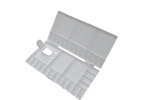 Quickdraw Supplies Artist Large Paint Mixing Folding Palette Rectangle Acrylic Watercolour Painting Tray, 26.5cm (YM-H2)