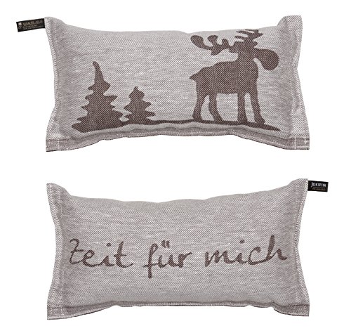 JOKIPIIN 1 Sauna- und Reisekissen ELCH, Leinen braun/natur, made in Finland
