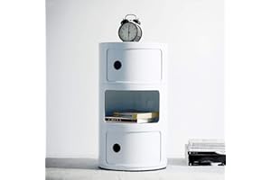 Costello® Curvaso 2 3 4 5 WHITE DRAWER BEDSIDE SIDE END CABINET MODERN FURNITURE CONTAINER (3 TIER)