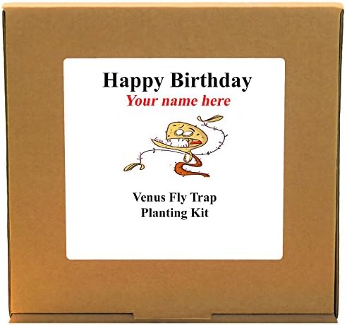 Personalised Happy Birthday Venus Fly Trap Planting Kit - Unusual Indoor Gardening Gift