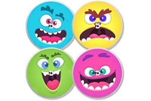 MySweetStitch | autocollants capteur Freestyle Libre 1 & 2 | Set d'autocollants (4 pièces) avec TROU D'AÉRATION | Monstre sucré | Made in Germany