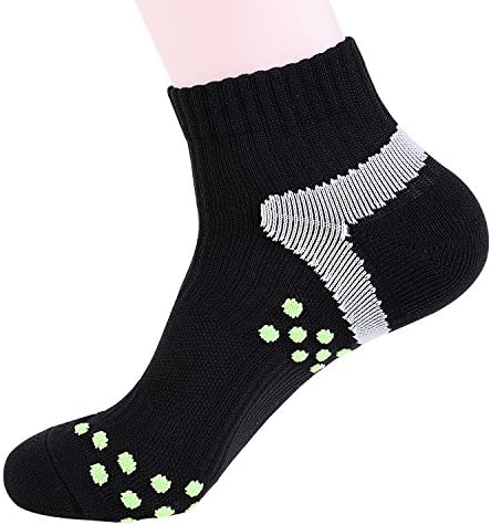 Laulax Coolmax Professional Running Socks, Massage Dots, Black, Size UK 7 - 11 / Europe 41 - 46
