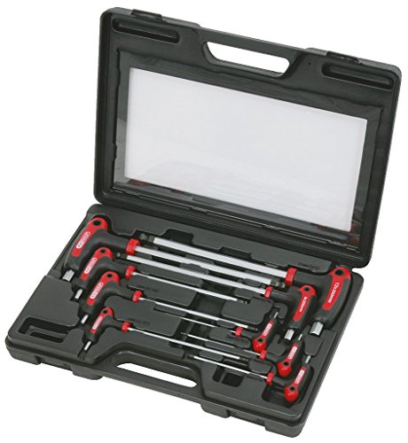 KS Tools 151.8150 Ergotorqueplus T-Griff-Kugelkopf-Innensechskant-Winkelstiftschlüssel-Satz, 9-teilig, 2-12 mm - 2