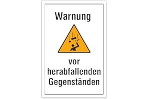 ‎KARTENMACHEN.DE Aluverbund Hinweis Schild 30x20cm Wetterfest Rostfrei Kratzfest UV beständig - herabfallende Gegenstände