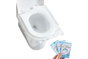 JINBAETAD 30 PCS Disposable Toilet Seat Covers Flushable Toilet Seat Covers Waterproof Portable Potty Seat Cover for Kids Pregnant Travel Hospital Public Toilet Hotel Individually Wrapped Pocket Size