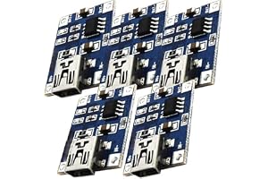 AZDelivery 5 x TP4056 Mini USB 5V 1A Laddningsregulator Litium Li - Ion batteriladdar modul inklusive eBook!