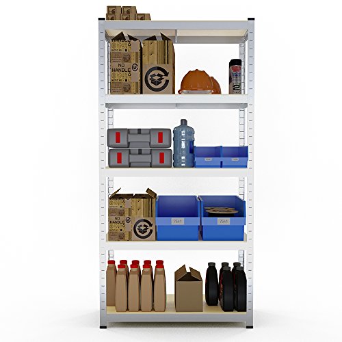 Schwerlastregal Steckregal 180x90x60 cm Kellerregal 875 kg Tragkraft Lagerregal Werkstattregal Regal verzinkt - 4