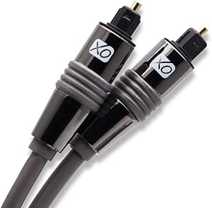 OX Optical Digital Audio Cables (3m) - XO Premium Install TOSLINK S/PDIF Cable [24K Gold-Plated, Ultra-Durable] Male to Male Lead for LG/Samsung/Sony/Philips Sound Bar, Smart TV, Home Theater - Black