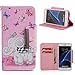 Produktbild Samsung Galaxy S7 Hülle, YYX Galaxy S7 Brieftasche Hülle, Samsung S7 Handyhülle, Premium PU Leder Flip Magnetisch Tasche Hülle Ultra Dünn TPU Weich Silikon Innere Back Cover Stoßfest Bumper 3D Gemalt Folio Book Style Brieftasche Schutz Handytasche mit Lanyard / Kartensteckplatz und Ständer für Samsung Galaxy S7 / G9300 (5.1") - Grauer Elefant