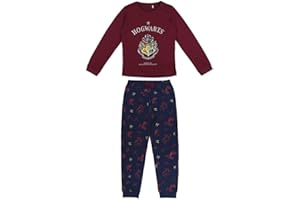 CERDÁ LIFE'S LITTLE MOMENTS - Pijama Chica de Hogwarts el Colegio de Magia y Hechicería de Harry Potter - Pijama Familiar a Juego 100% Algodón - Licencia Oficial Warner Bros