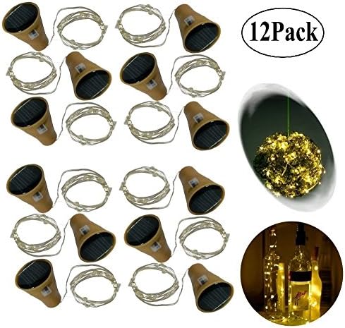 12 Pcs Solar Bottle Light 10 LED 1 meters Wire String Light Bottle Lights for DIY, Party, Green plant, Wedding and Other Decoration
