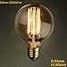 Produktbild TY@ Vintage Edison Glühbirne Glühlampe Dimmbar E27 300lm 2700K G95 Gerader Draht Ball Retro Stil Globe Lampe [Energieklasse E] , 60w